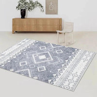 Tapis berbère losanges gris et blanc