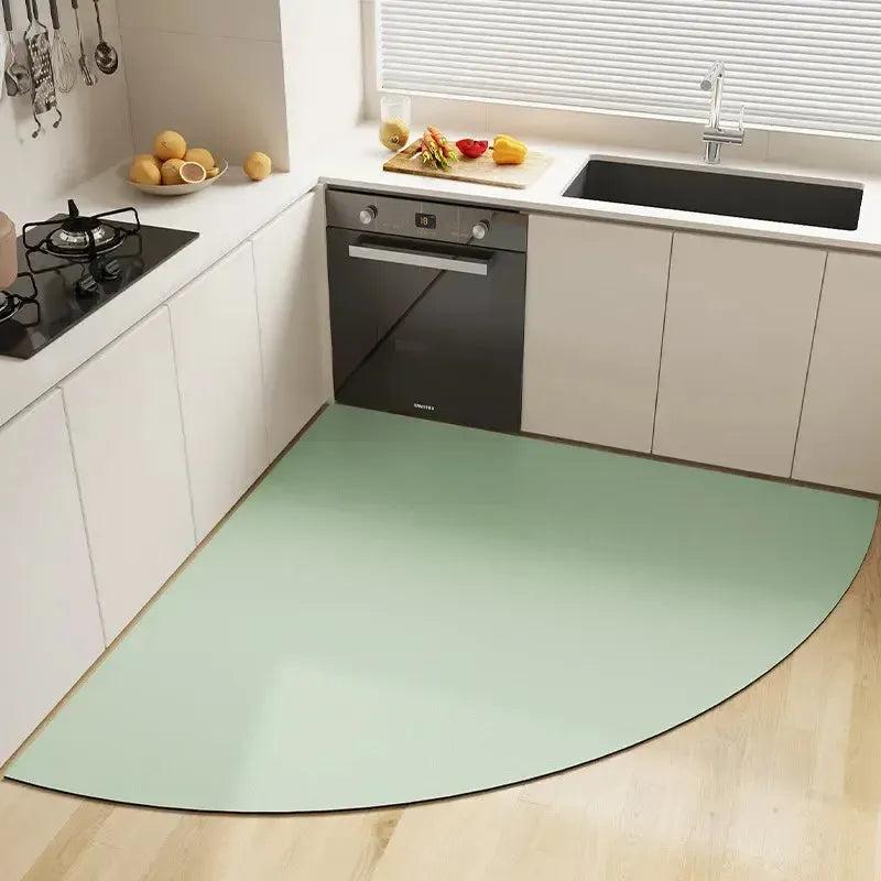 Tapis d'angle en diatomite vert