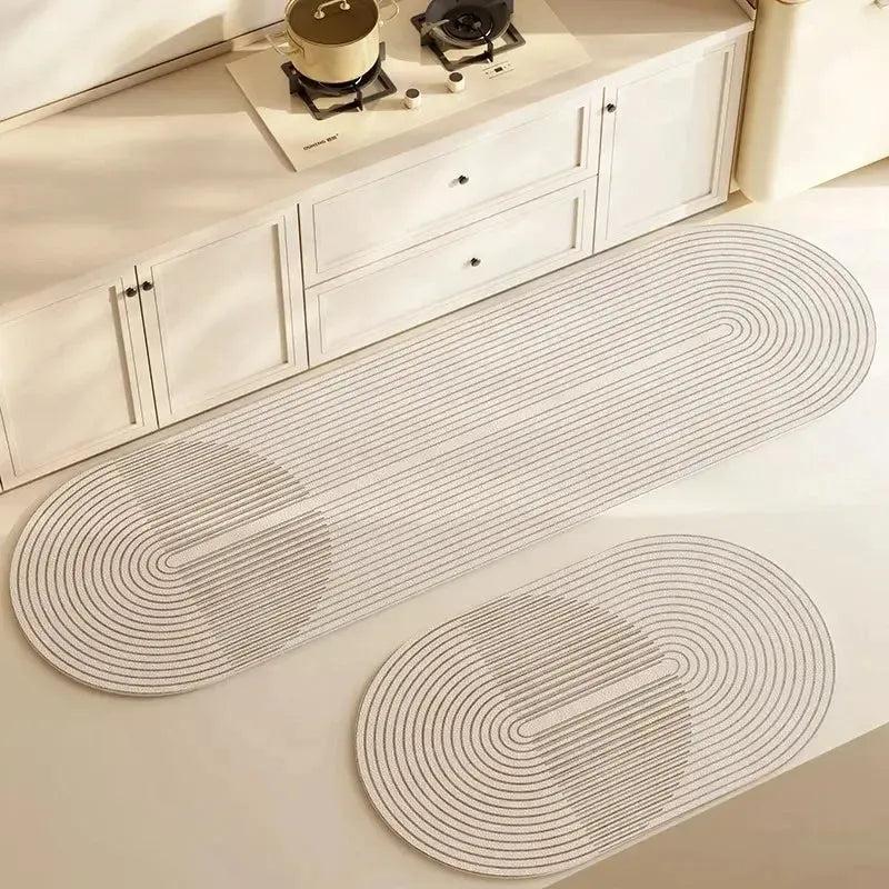 Tapis de cuisine absorbant minimaliste