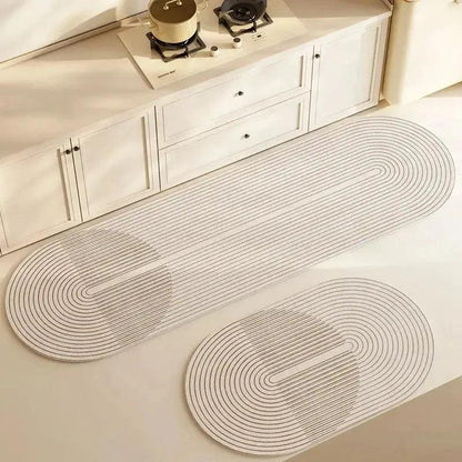 Tapis de cuisine absorbant minimaliste
