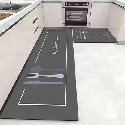 Tapis de cuisine antidérapant motif home