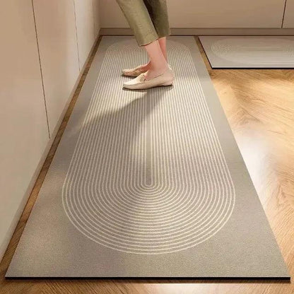 Tapis de cuisine style japandi antidérapant