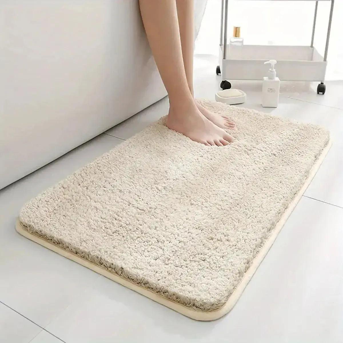 Tapis salle de bain nuage beige