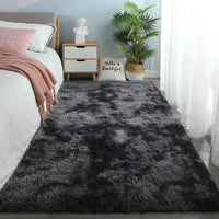 Tapis shaggy gris foncé moelleux antidérapant