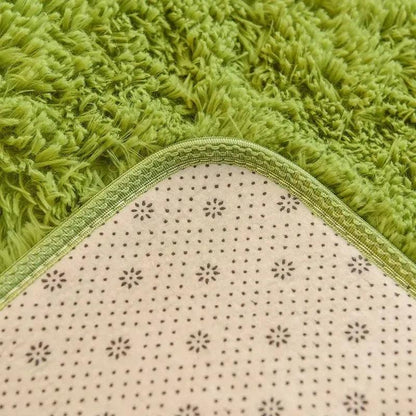 Tapis shaggy vert nature